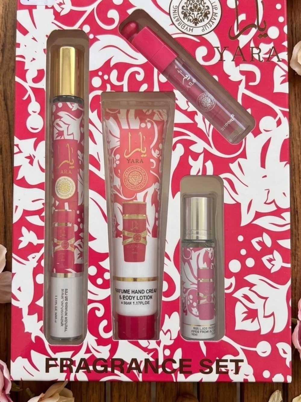 Yara Pink Floral Fragrance & Beauty Gift Set - Pink